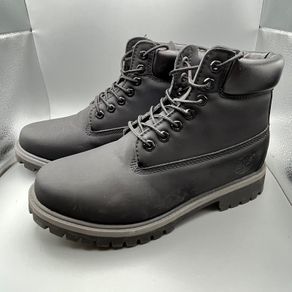 Timberland Men's UK 8W Black Premium Suede 6 inch Waterproof Boots - Excellent