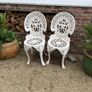 white cast iron garden chairs Image 2