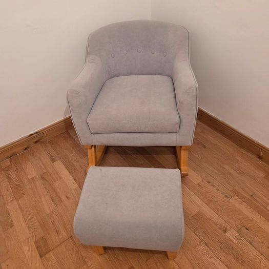 Rocking chair with footstool