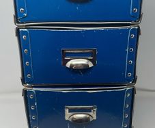 Cardboard display/ decorative boxes 3 Blue and 1 Grey by Paget Trading Ltd