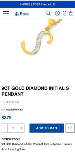 Gold pendant
