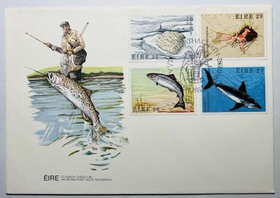 Ireland 1982 FISH Fauna & Flora FDC Envelope 4 x EIRE Irish Stamps Full Set