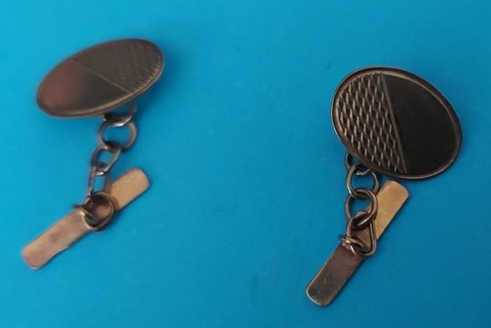 9 Ct Gold Cuff Links 2.7g
