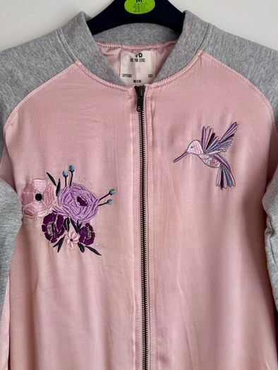 YD Girls Pink & Grey Embroidered Zip-Up Cardigan/Jacket - 12/13 Years