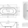 Avita Slim Left asymmetric bathtub170x75cm Image 4