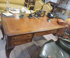 Antique Mahogany Partners Desk
