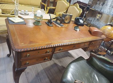 Antique Mahogany Partners Desk