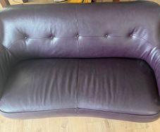 Pure Leather Art Deco Sofa