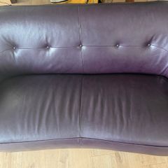 Pure Leather Art Deco Sofa