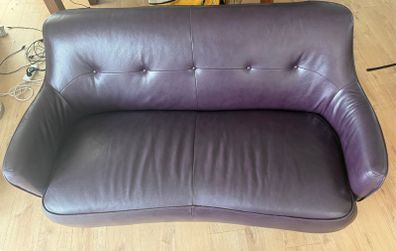 Pure Leather Art Deco Sofa