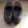 Ladies K by Clarks pewter Gunmetal low wedge loafers size 6 Image 5