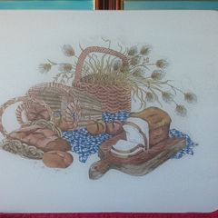 Large 19.75 Inch Long Glass Centerpiece Placemat / Bread Loaf Chop Board