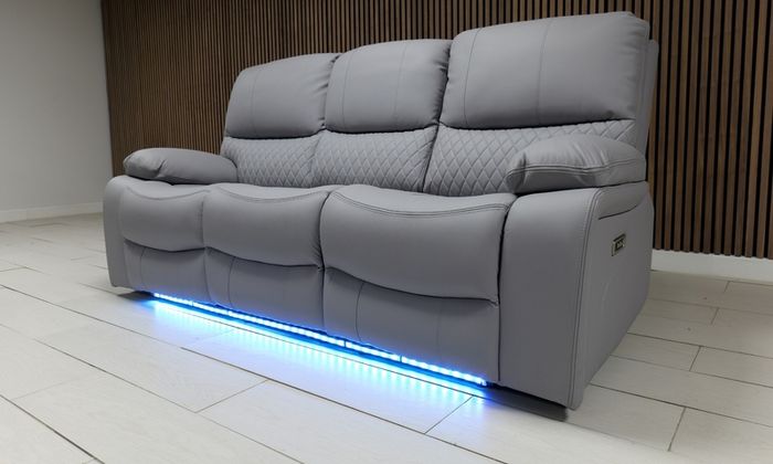 3 Seater Rita Plus Electric Leather Recliner Sofa