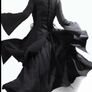 Black Gothic Hooded Dress and Coat Image 3