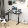 Electric Adjustable Office Stand Desk Computer Workstation with Preset Height Memory Controller, Metal, Brick red, 110 x 60 cm (FREE SHIPPING) Image 7