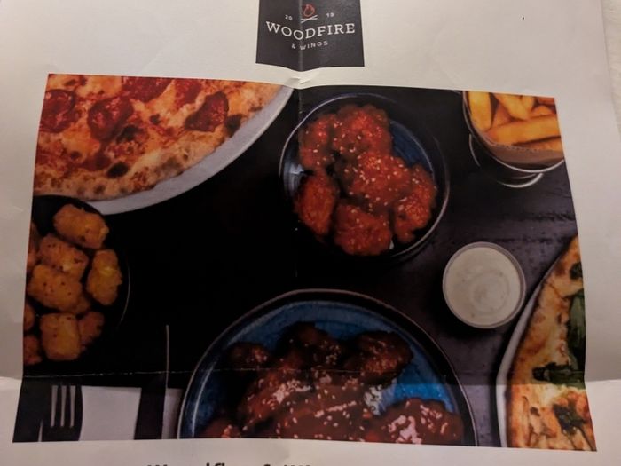 Woodfire and Wings gift voucher
