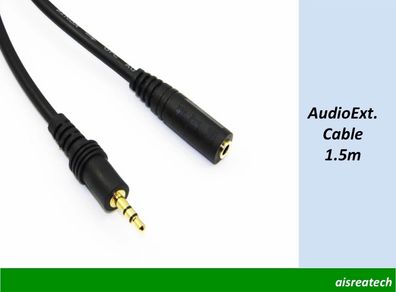 3.5mm Male Aux to Female Aux Audio Extension Cable