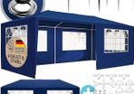Gazebo 3 x 6 m UV Protection 18 m  Roof Eyelets Water-Repellent 6 Side Panels Stable Festival Marquee Party Tent Window Garden Tent
