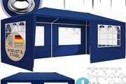 Gazebo 3 x 6 m UV Protection 18 m  Roof Eyelets Water-Repellent 6 Side Panels Stable Festival Marquee Party Tent Window Garden Tent