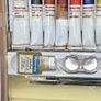 RARE Antique George Rowney No 9 Oil Colour Wooden Box Set - 1950s/60s Artist Case Prop Image 5