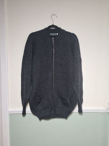 mens WOOLOVERS jumper full zip up cardigan 80% wool Size Large BNWOT