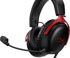 HyperX Cloud III  Wired Gaming Headset, PC, PS5, Xbox Series X|S, Angled 53mm Drivers, DTS, Memory Foam, Durable Frame, Ultra Clear 10mm Mic, USB C, USB A, 3.5mm  Black/Red