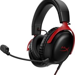 HyperX Cloud III  Wired Gaming Headset, PC, PS5, Xbox Series X|S, Angled 53mm Drivers, DTS, Memory Foam, Durable Frame, Ultra Clear 10mm Mic, USB C, USB A, 3.5mm  Black/Red