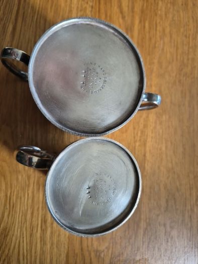 Vintage Henry Jenkins EPNS hard soldered blank Silver jug, sugar dish