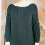Blue Vanilla Black Cable Knit Midi Dress, ONE SIZE Image 2