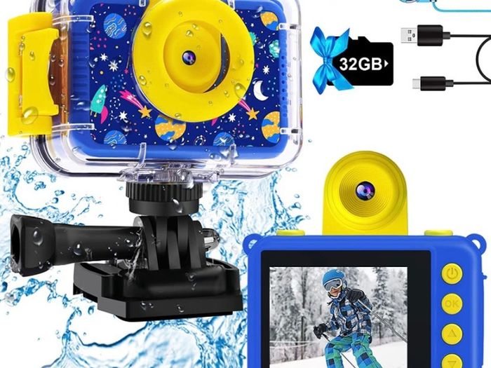 Kids Underwater Camera Boys - Kids Video Camera Waterproof 1080P HD Children Camcorder Digital Camera for Boy Holidays Birthday Toys Gifts MULTIPLE COLOURS AVAILABLE, SEE PHOTOS (FREE POSTge)
