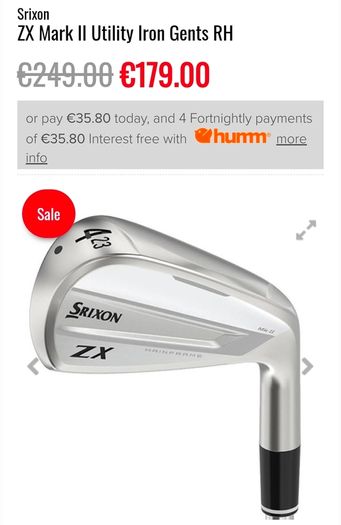 Srixon Zx Mark II utility 4 iron
