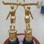 Vintage Art Deco Spelter Statues Image 2