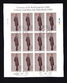 2009 Ireland Centenary of the Birrell Land Act (1909) Stamp Sheetlet Plate 1B1B1B1B Fine CDS Used with Dublin cancel of 15th July 2009 (First day of issue)