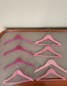 Selection of pink hangers for children