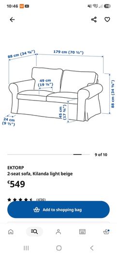 Ektorp 2-seater sofa (Grey)