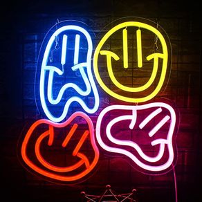 DISCOUNT CODE IN DESCRIPTION Smile Face Neon Sign LED Neon Light Wall Decor Smiley Face Light Up Signs USB Happy Faces Neon Signs for Bedroom Kids Room Wedding Party Decor (FREE SHIPPING)