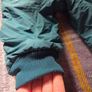 Vintage 80's Made In USA Chuck Roast Teal Fleece-Lined Baby Snowsuit/Padded Bunting Image 10