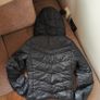 Black Hooded Multi-Zipped Puffer Jacket by Bershka Size L Image 5