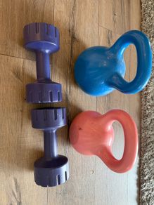 Kettlebells and dumbbells