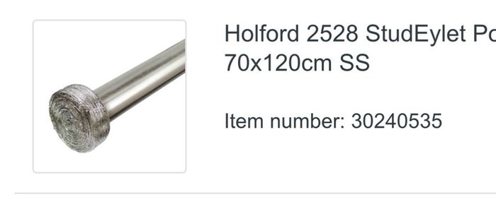 2 silver curtain poles