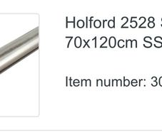 2 silver curtain poles