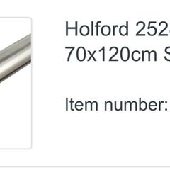 2 silver curtain poles