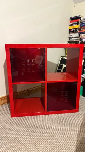Ikea red kallax unit
