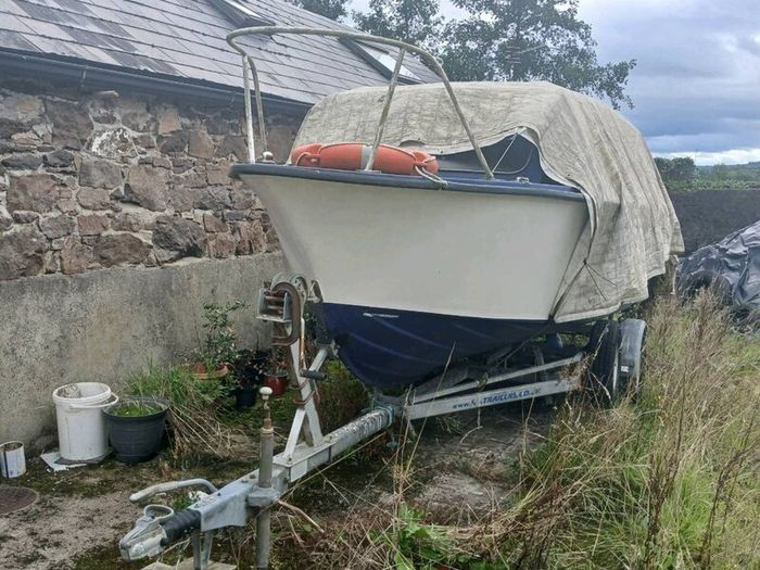 Boat trailer with unfinished project