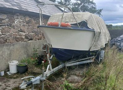 Boat trailer with unfinished project