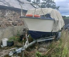 Boat trailer with unfinished project