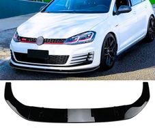 Glossy Black Front Bumper Lip Spoiler For VW Golf MK7 MK7.5 R Rline GTD GTI TSI TDI 2013 2020 Front Splitter Spoiler Lip BodyKit