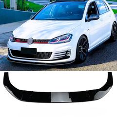 Glossy Black Front Bumper Lip Spoiler For VW Golf MK7 MK7.5 R Rline GTD GTI TSI TDI 2013 2020 Front Splitter Spoiler Lip BodyKit