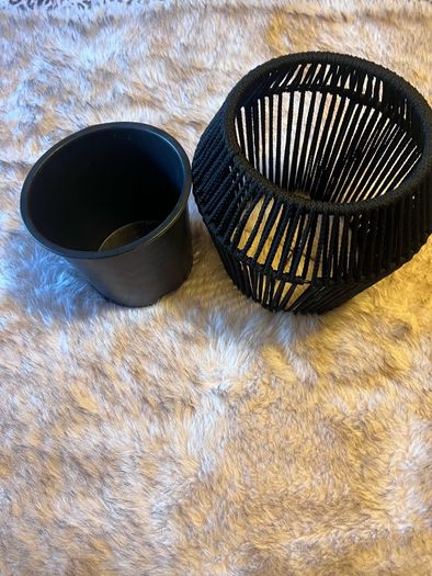 Black plant basket