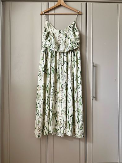 H&M linen mix dress (14) new